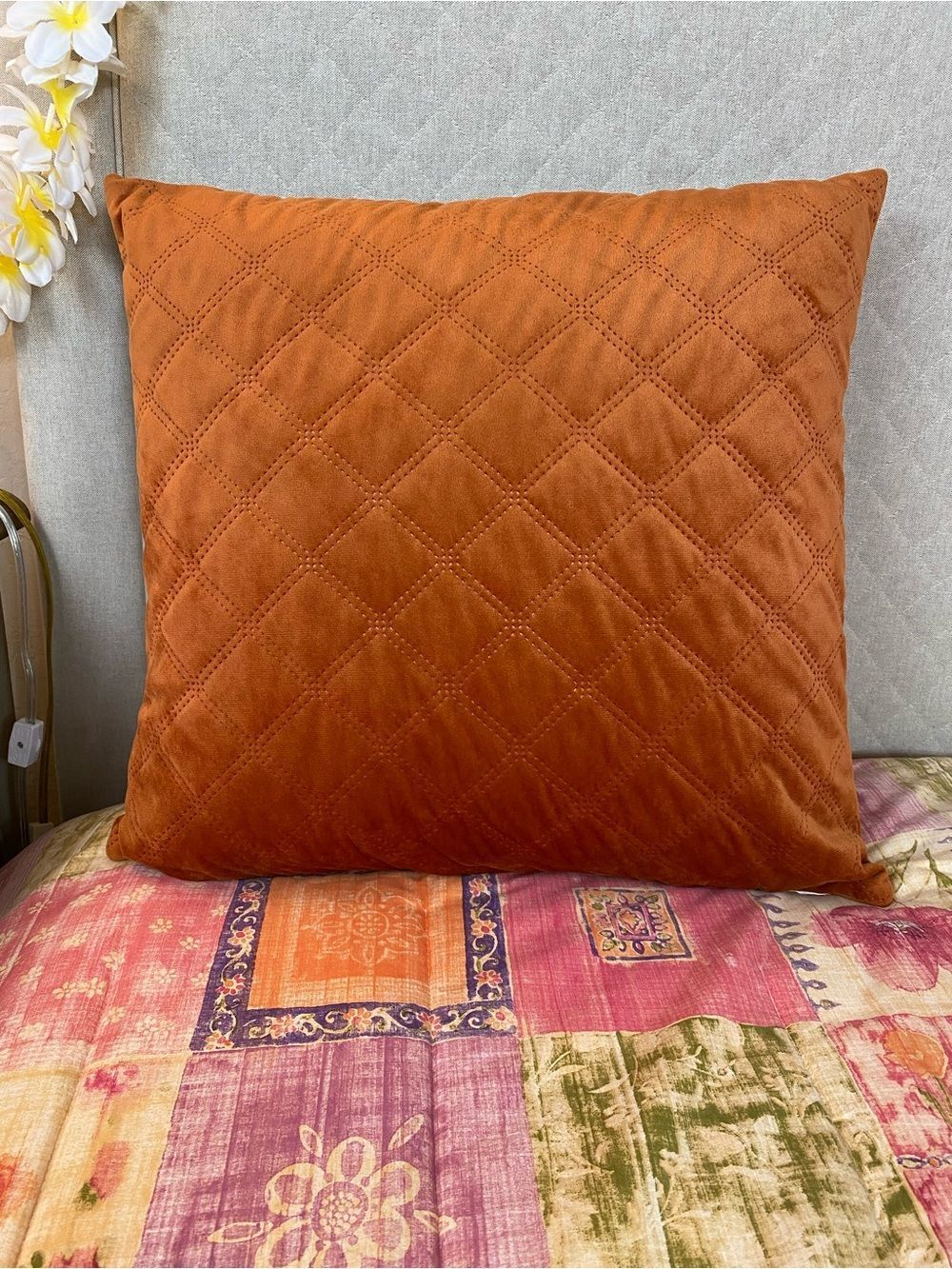 Velvet Throw Pillow , down fill , 23x23 square Rodeo Home